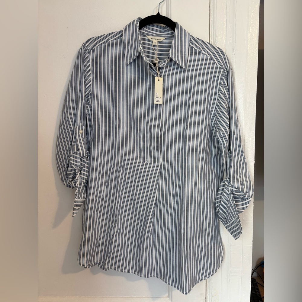 Women’s Collared Half Button Up Shirt